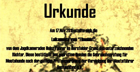 Urkunde Laikameute vom Elbenblut